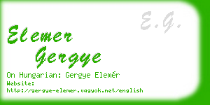 elemer gergye business card