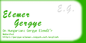 elemer gergye business card